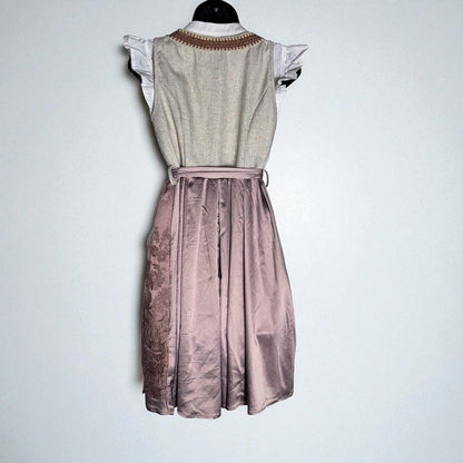 Mauve Beige Lace Dirndl Dress Christene