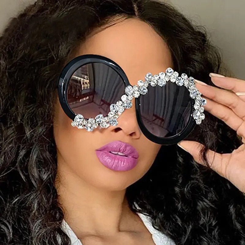 Crystalwave Oversided Round Sunglasses