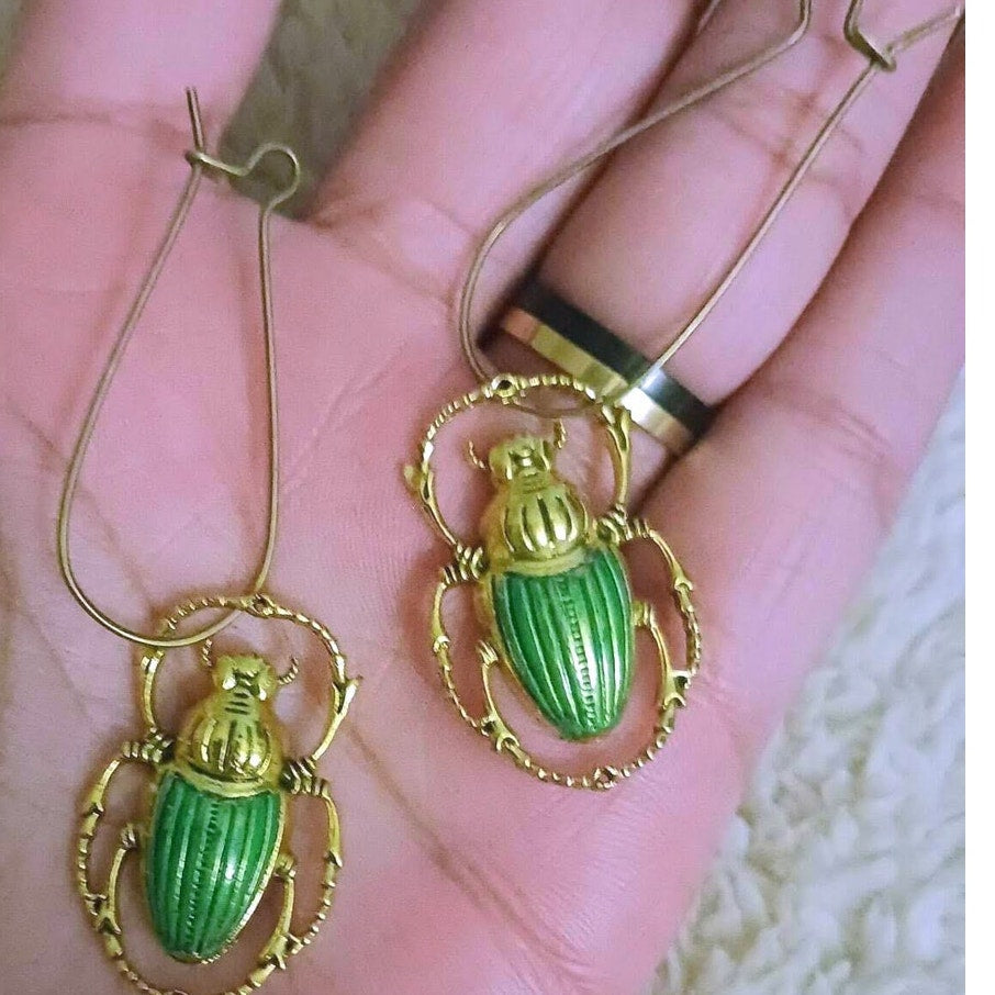 Gilded Scarab Earrings