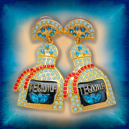 Blue Agave Rhinestone Earrings