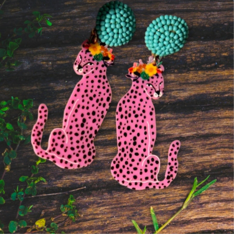 Tropical Cheetah Dangles