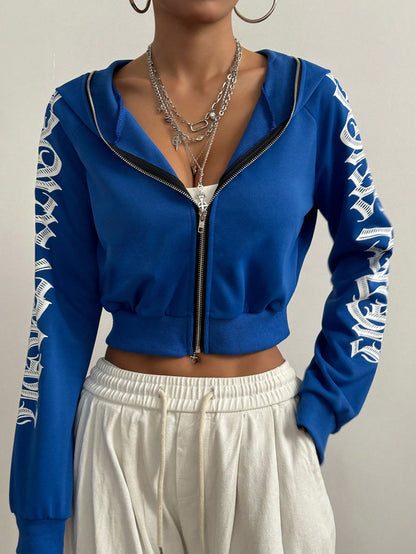 Shadow Zip Hooded Crop