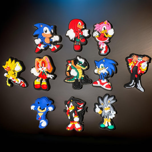 Retro Sonic the Hedgehog Shoe Charms