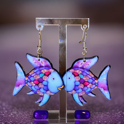 Rainbow Fish Kidcore Earrings