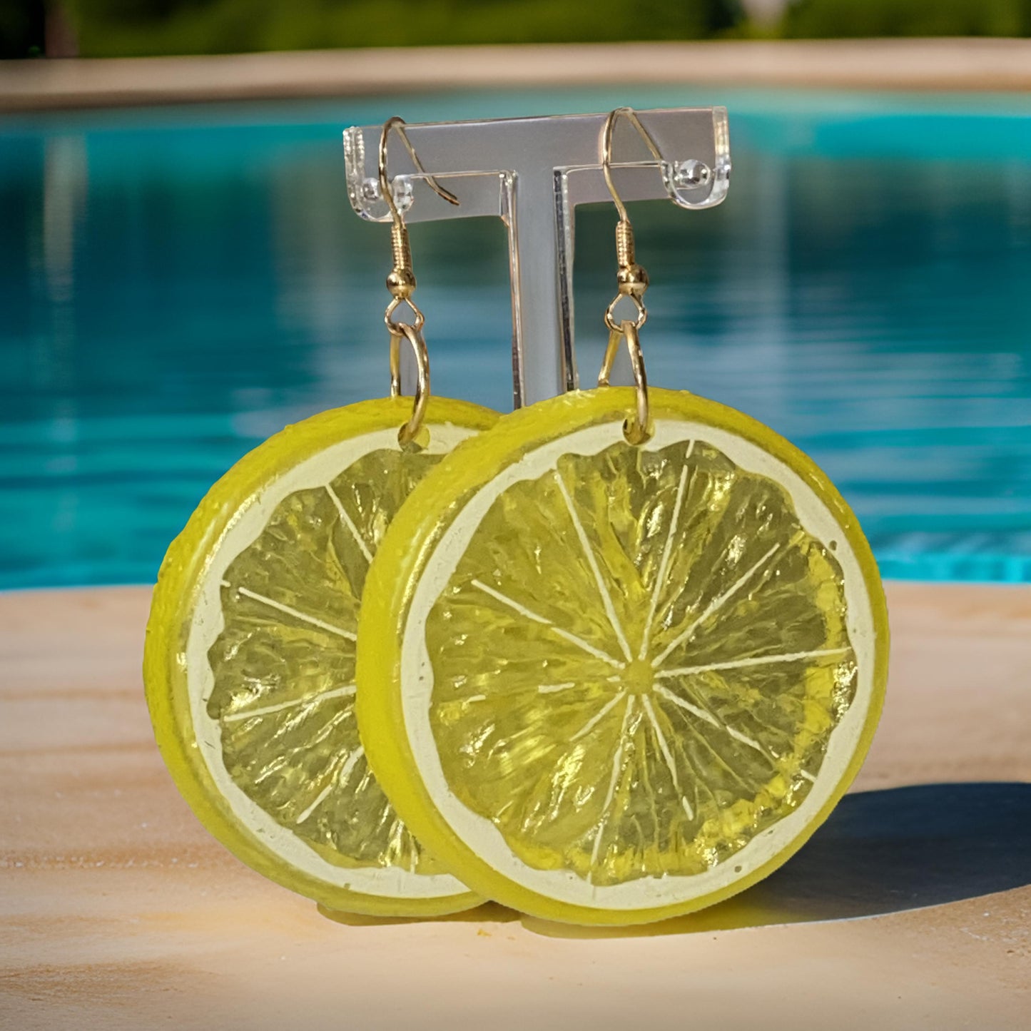 Lemon Fruit Citrus Slices Earrings