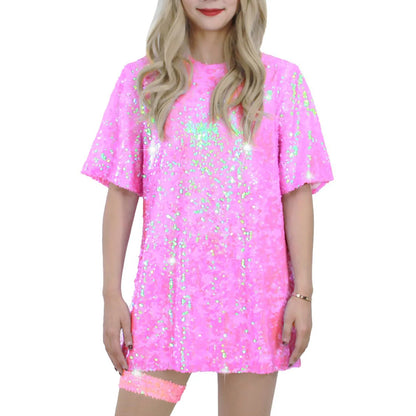 Sparkle Focus Sequin Dress Tee