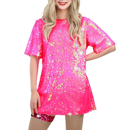 Sparkle Focus Sequin Dress Tee