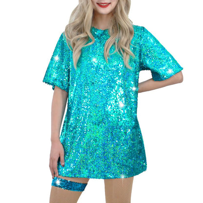 Sparkle Focus Sequin Dress Tee