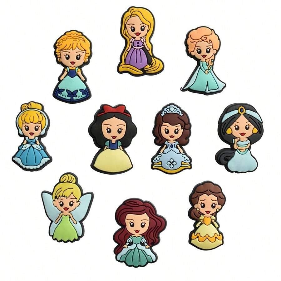 Disney Princess Cartoon Shoe Charms