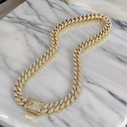 Frosted Cuban Chain Necklace