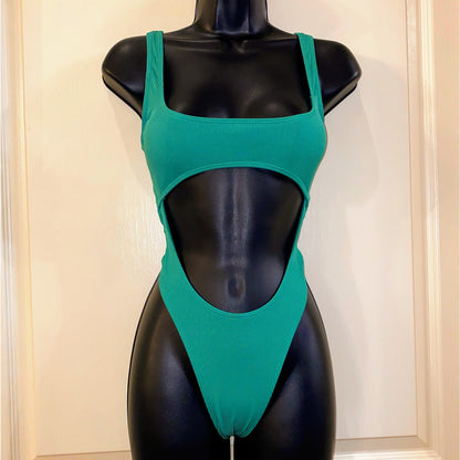 Mint Green Ribbed Swimsuit