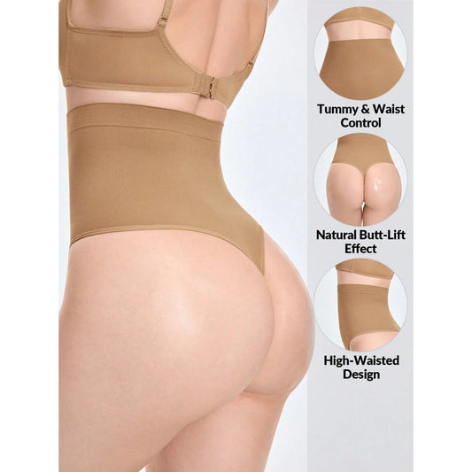 High Rise Tummy Control Shapewear Thong Panty