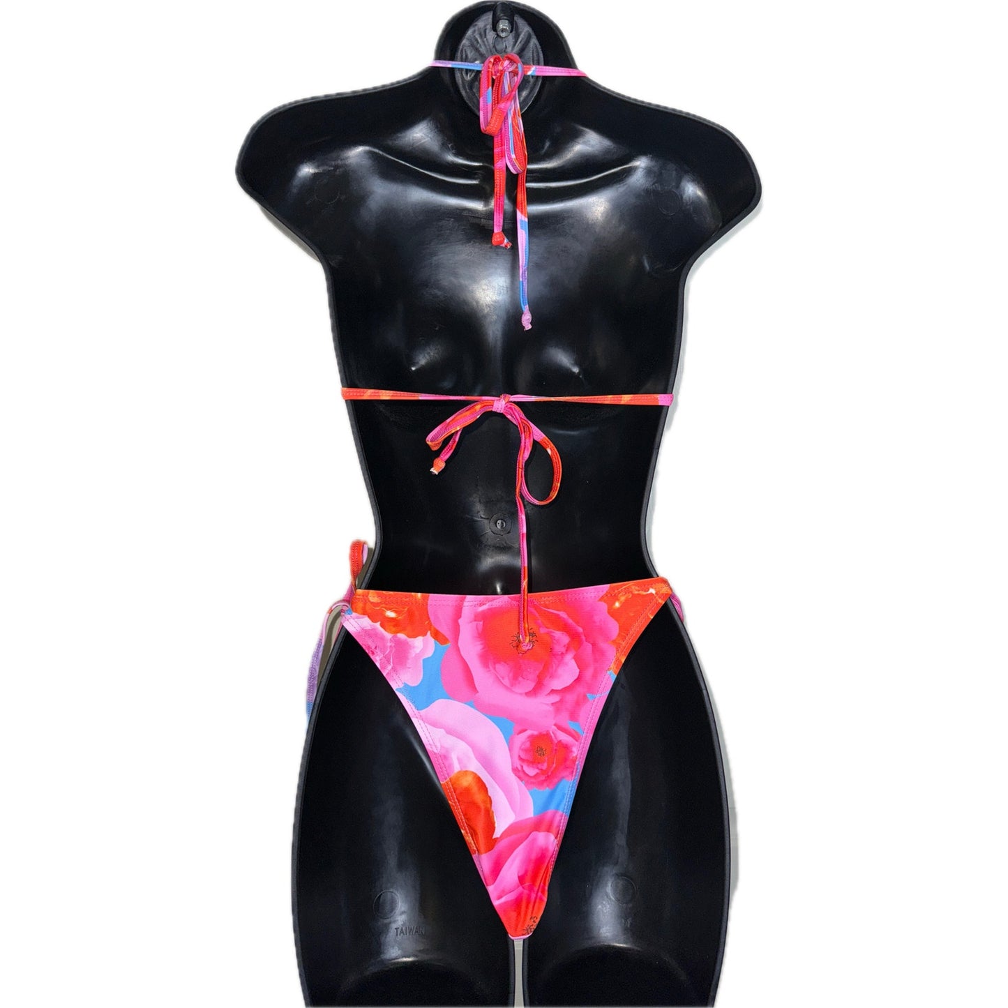 Medium Red Pink Adjustable Bikini Swimsuit