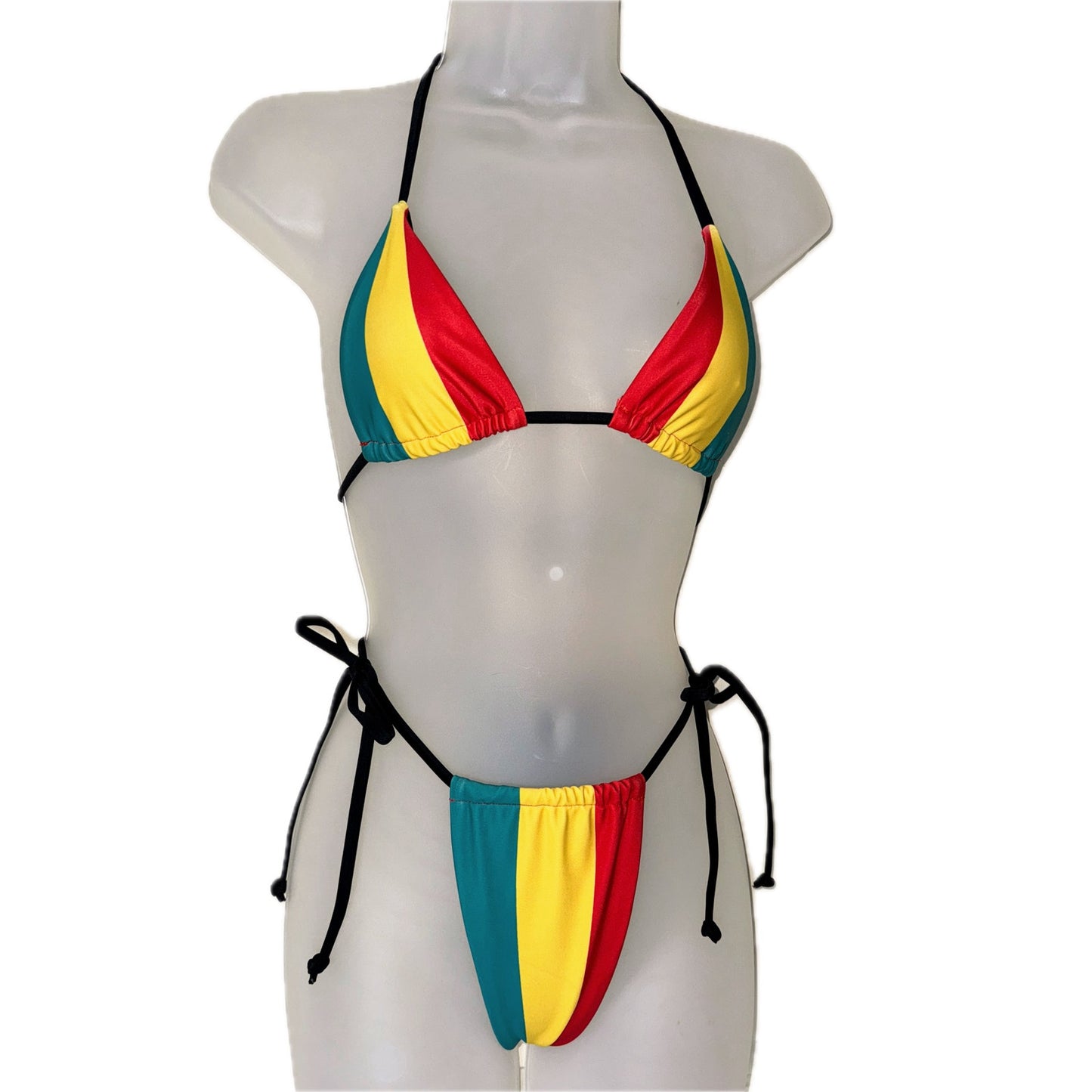 Rasta Vibes Striped Bikini