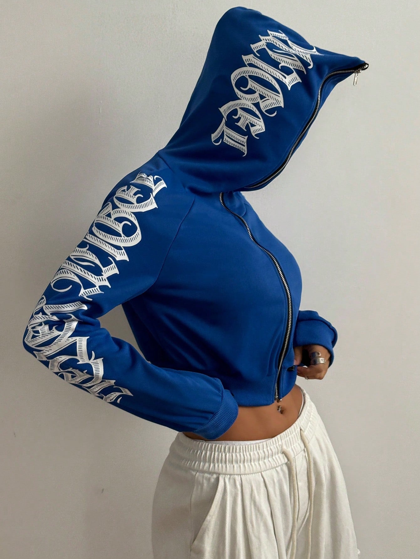 Shadow Zip Hooded Crop