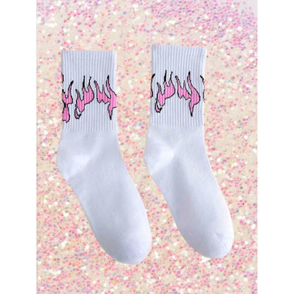 Litty Pink Crew Socks