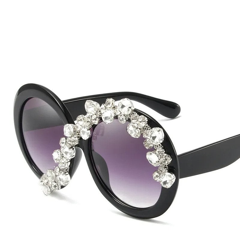 Crystalwave Oversided Round Sunglasses