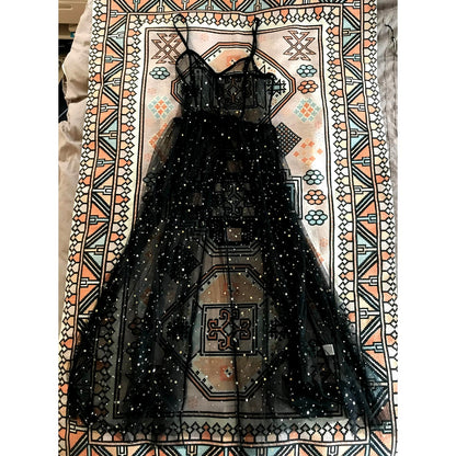 Black Mesh Galaxy Dress