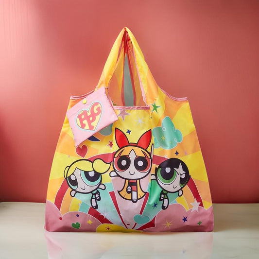 Powerpuff Girls Foldable Waterproof Tote Bag