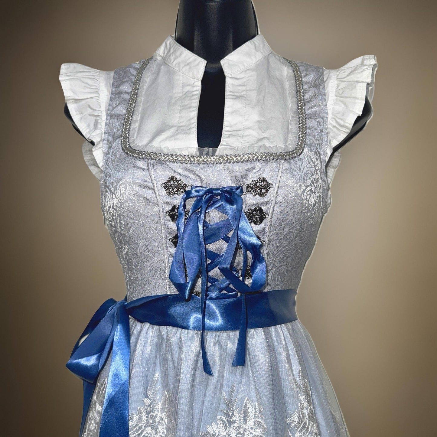 Powder Blue Lace Dirndl Dress Bella