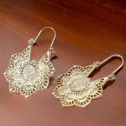 4 Pcs Gold Ornate Earring Set