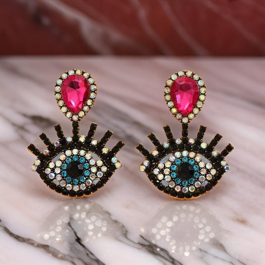 Bewitched Gaze Rhinestone Earrings