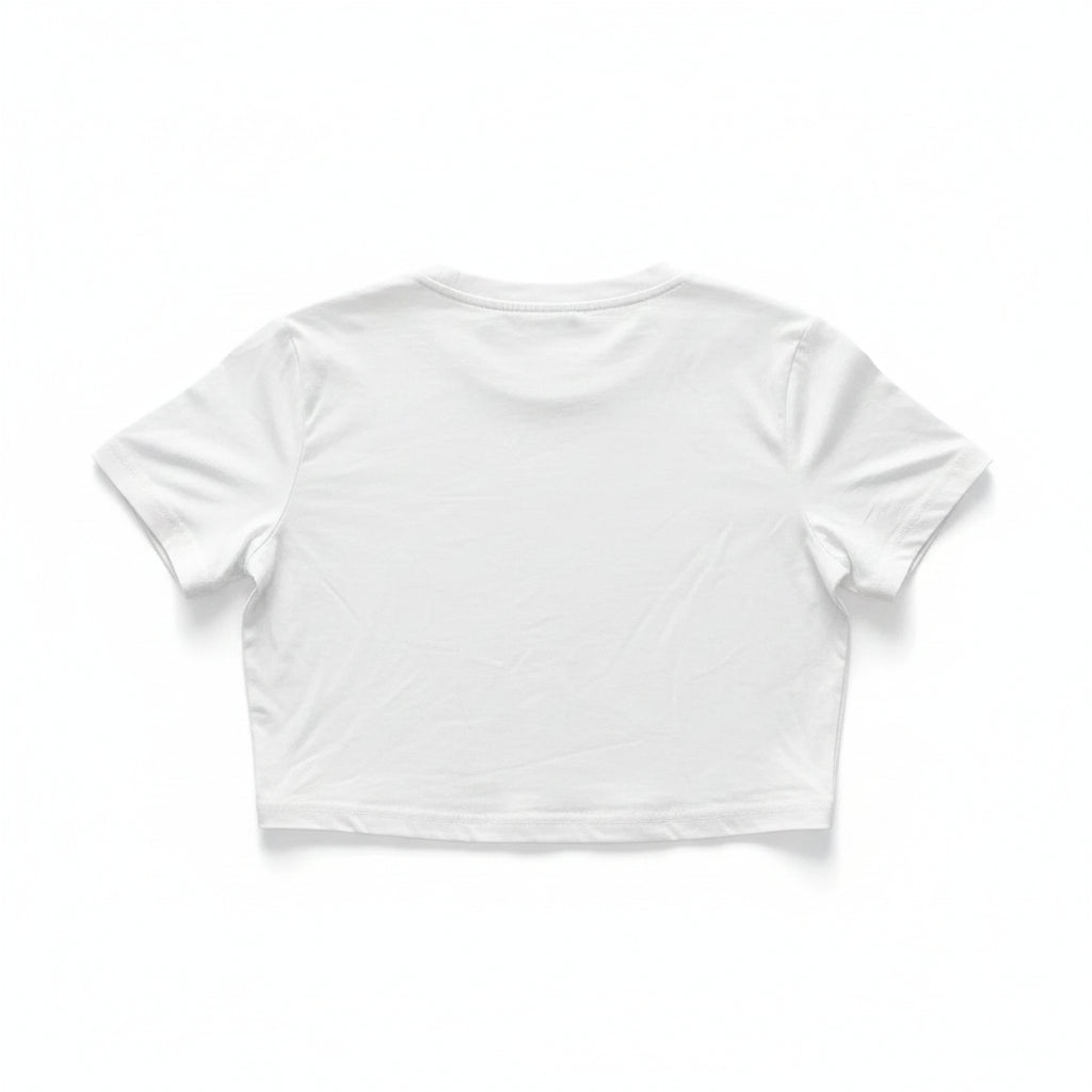 "Kiss Me Its My Birthday" Crop Tee - White