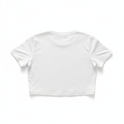 "Kiss Me Its My Birthday" Crop Tee - White