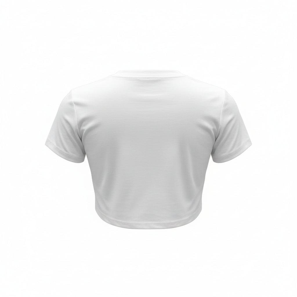 "Kiss Me Its My Birthday" Crop Tee - White