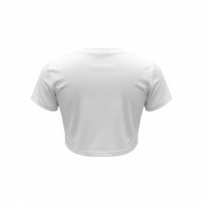 "Kiss Me Its My Birthday" Crop Tee - White