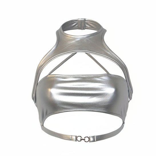 Liquid Metal Harness Bralette