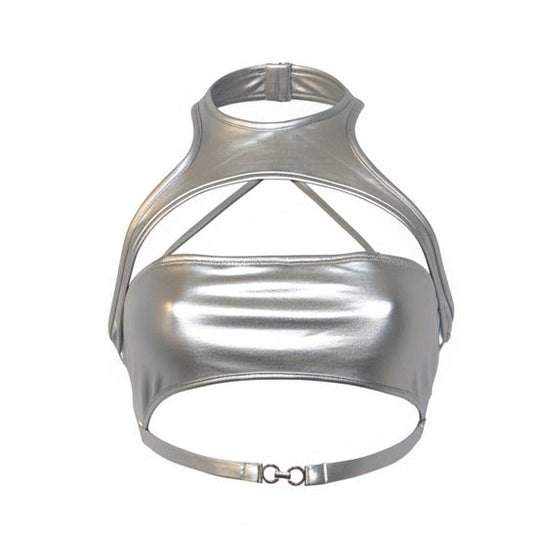 Liquid Metal Harness Bralette