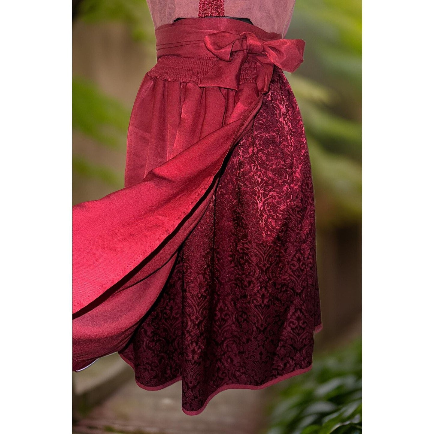 Burgundy Dirndl Dress Amelie