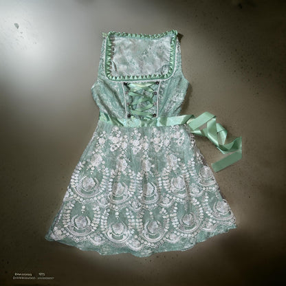 Green Lace Dirndl Dress Magdalena