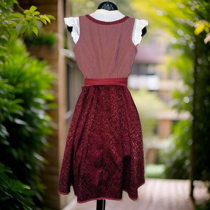 Burgundy Dirndl Dress Amelie