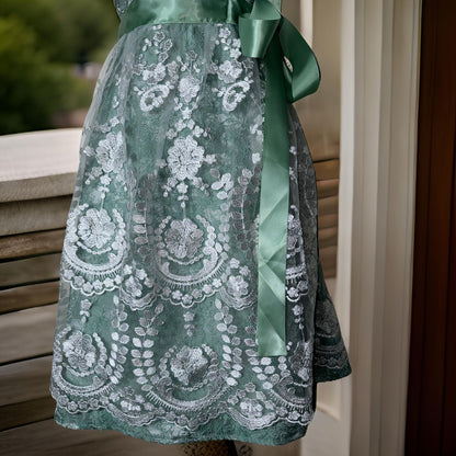 Green Lace Dirndl Dress Magdalena