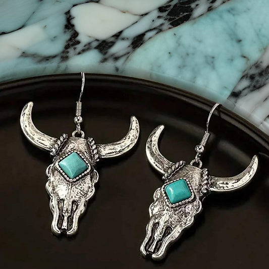 Skullstone Turquoise Earrings