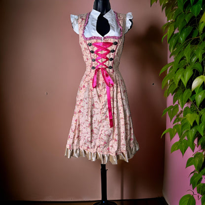 Pink Floral Dirndl Dress Katja