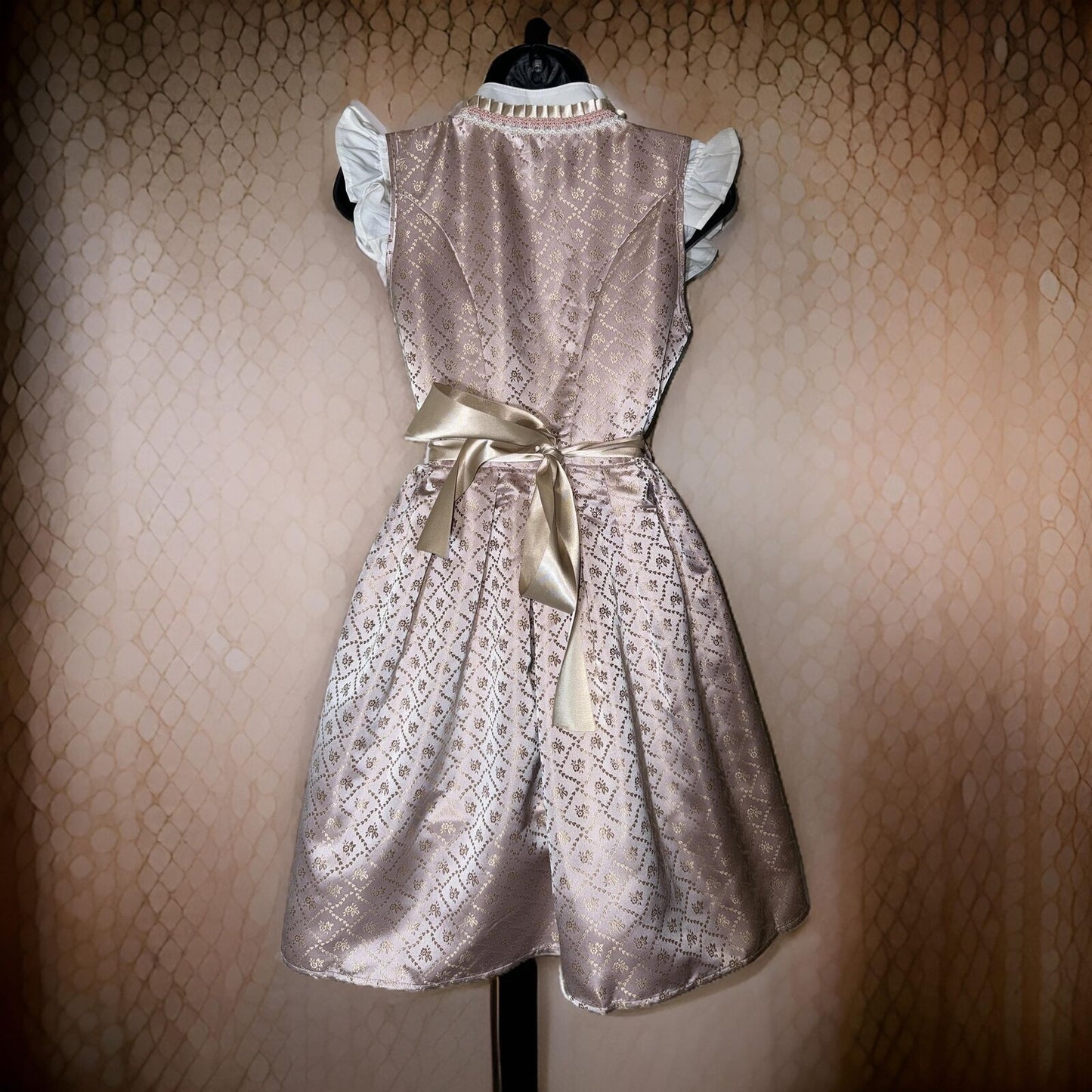 Pink Beige Lace Dirndl Dress Mia