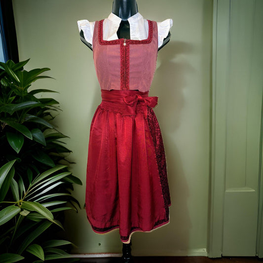 Burgundy Dirndl Dress Amelie