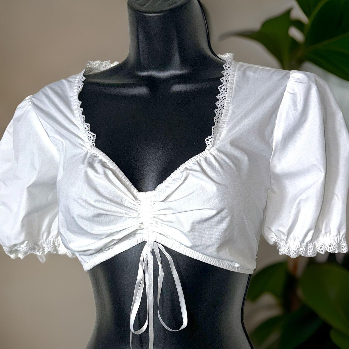 Adjustable Ruffle Dirndl Blouse Elke