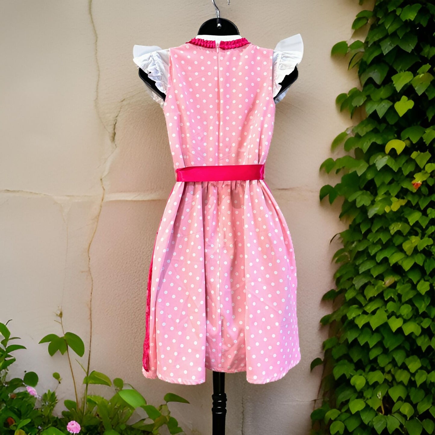 Hot Pink Lace Dirndl Dress Celine