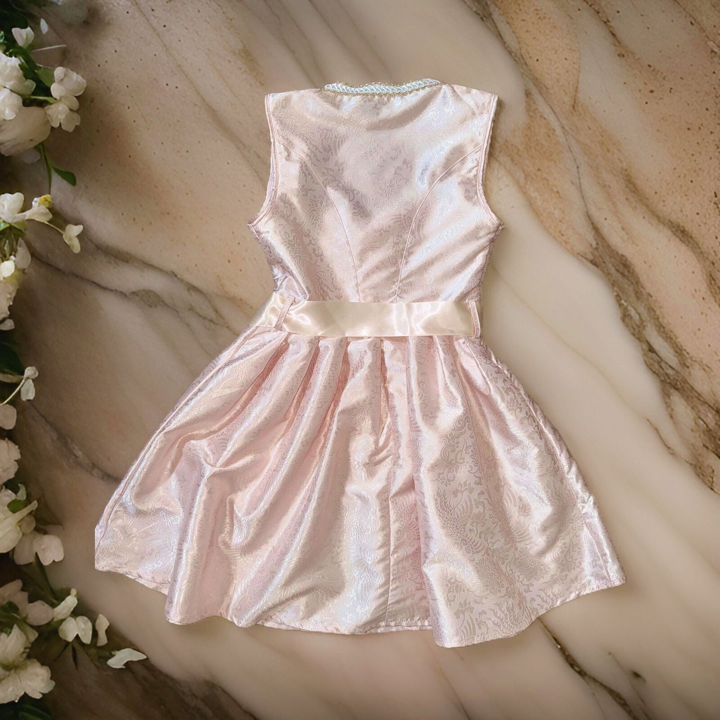 Peach Pink Lace Dirndl Dress Marie