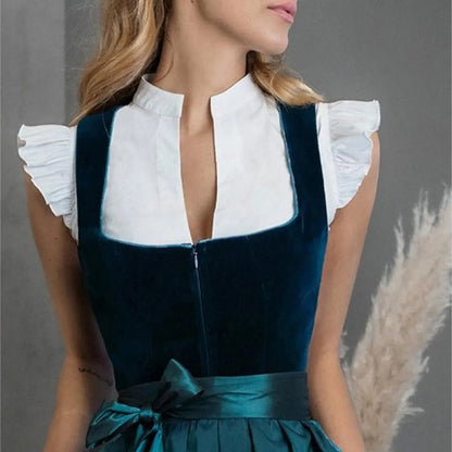 Ruffle Sleeve Dirndl Blouse Aurora