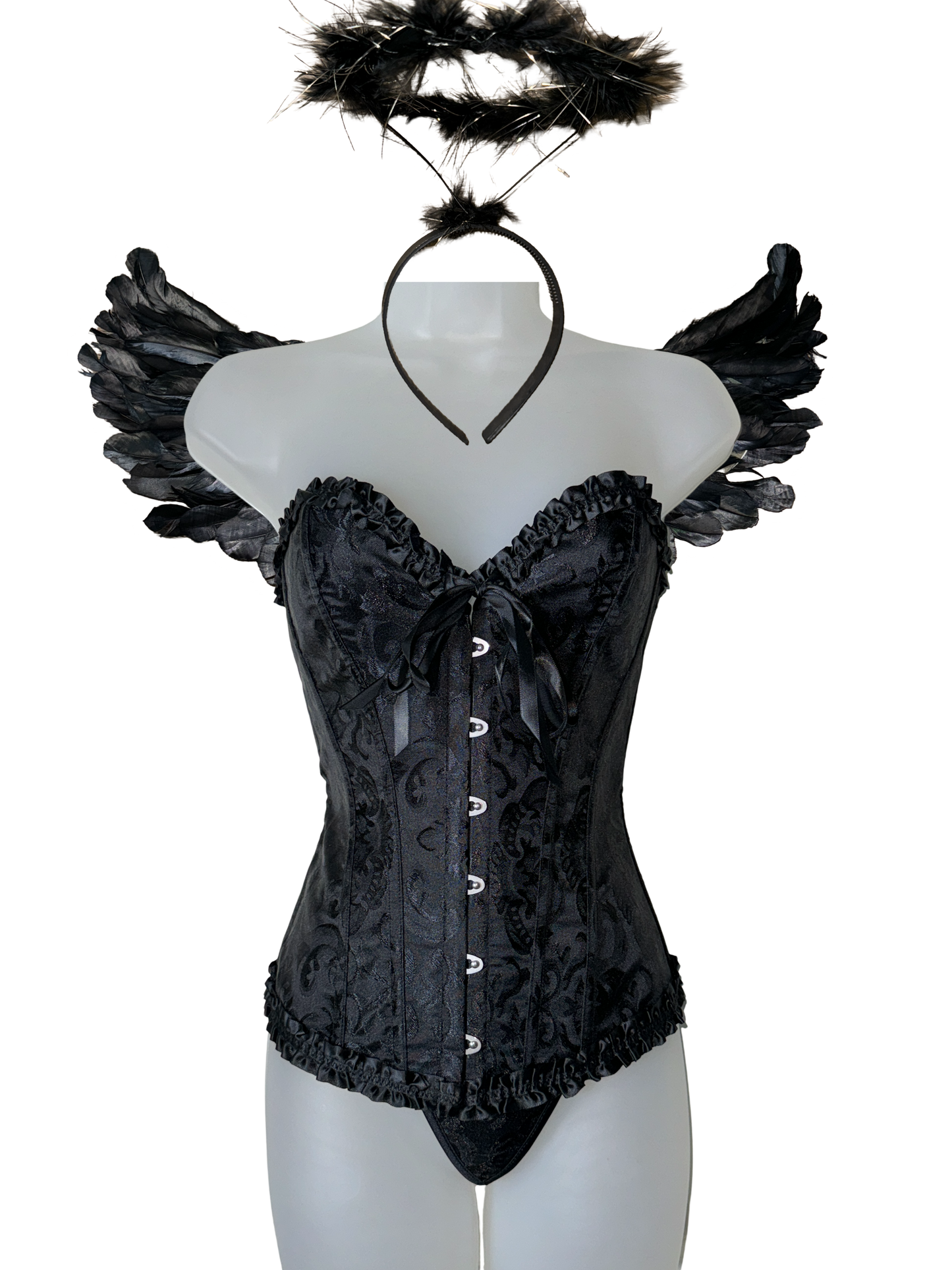 Jacquard Lace Up Sweetheart Corset Costume