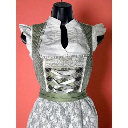 Green Lace Dirndl Dress Magdalena