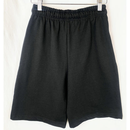 XS Oversized Black Drawstring Shorts