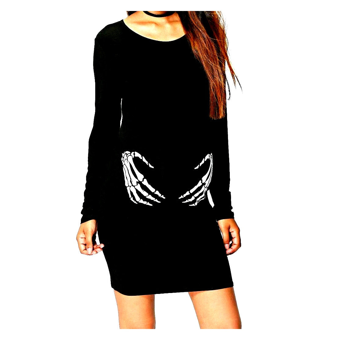 Skeleton Hands Maternity Dress