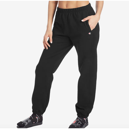 XS Champion Reverse Weave Boyfriend Fleece Pants Black Jogger