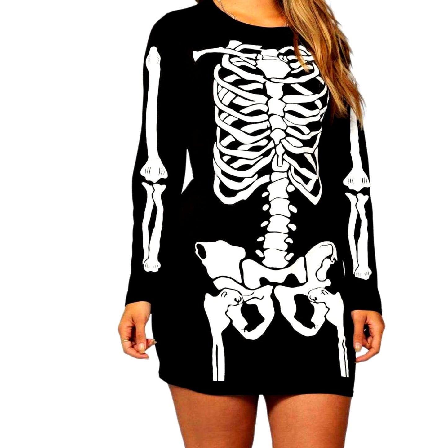 Dark Anatomy Skeleton Bodycon Dress